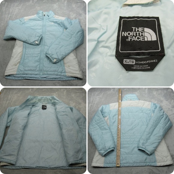 The North Face Jacket Womens XL Light Blue Insulated Lightweight Packable Puffer - Picture 1 of 15